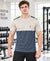 T.T. Men Dri-Fit Cut & Sew Design T-Shirt|Pack Of 1 Dark Grey-Beige