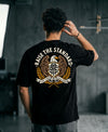 T.T. Men Oversized Graphic Printed T-Shirt Black