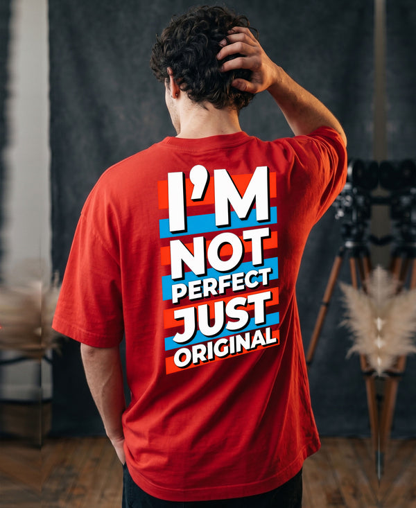 T.T. Men Oversized Graphic Printed T-Shirt Red