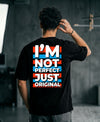 T.T. Men Oversized Graphic Printed T-Shirt Black