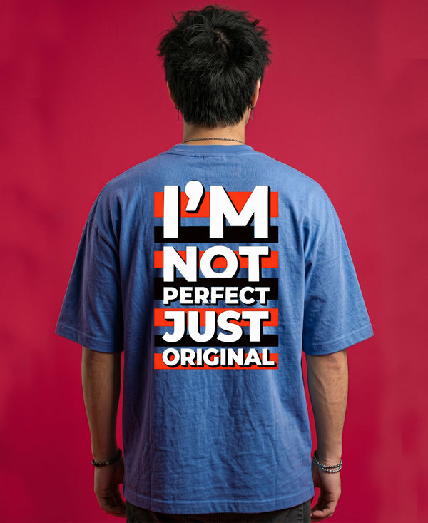 T.T. Men Oversized Graphic Printed T-Shirt Sky Blue