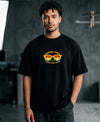 T.T. Men Oversized Graphic Printed T-Shirt Black
