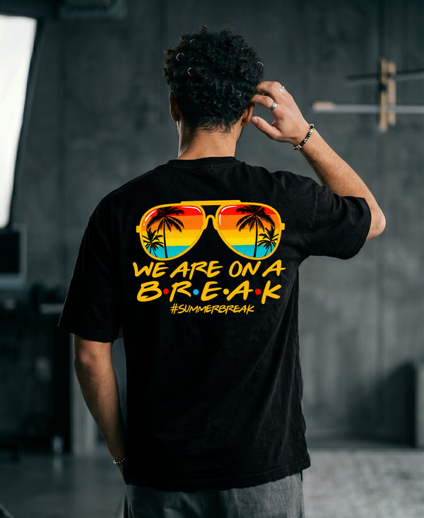 T.T. Men Oversized Graphic Printed T-Shirt Black
