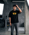 T.T. Men Oversized Graphic Printed T-Shirt Black