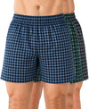 T.T. Men Checked Cotton Poly Woven Boxer Shorts Pack Of 3 Navy,Green,Black