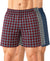 T.T. Men Checked Cotton Poly Woven Boxer Shorts Pack Of 3 Maroon,Yellow,Navy