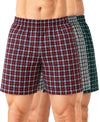T.T. Men Checked Cotton Poly Woven Boxer Shorts Pack Of 3 Maroon,Yellow,Green