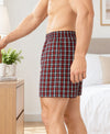 T.T. Men Checked Cotton Poly Woven Boxer Shorts Maroon