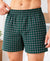 T.T. Men Checked Cotton Poly Woven Boxer Shorts Green