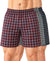 T.T. Men Checked Cotton Poly Woven Boxer Shorts Pack Of 3 Maroon,Yellow,Black