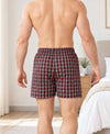 T.T. Men Checked Cotton Poly Woven Boxer Shorts Pack Of 3 Maroon,Green,Black