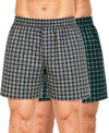 T.T. Men Checked Cotton Poly Woven Boxer Shorts Pack Of 2 Yellow,Green