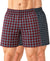 T.T. Men Checked Cotton Poly Woven Boxer Shorts Pack Of 2 Maroon,Black
