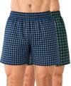 T.T. Men Checked Cotton Poly Woven Boxer Shorts Pack Of 2 Navy,Green