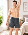 T.T. Men Checked Cotton Poly Woven Boxer Shorts Black