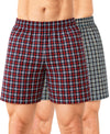 T.T. Men Checked Cotton Poly Woven Boxer Shorts Pack Of 2 Maroon,Yellow