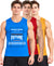 T.T. Men Cool Cotton Printed Regular Fit Round Neck Muscle Tees|Pack Of 3|Blue,Mustard,Red