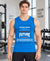T.T. Men Cool Cotton Printed Regular Fit Round Neck Muscle Tees Blue