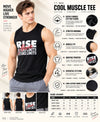 T.T. Men Cool Cotton Printed Regular Fit Round Neck Muscle Tees Black