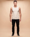 T.T. MenPremium Pure Cotton Gym Vest|Off White
