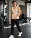 T.T. MenPremium Pure Cotton Gym Vest|Tan