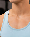 T.T. MenPremium Pure Cotton Gym Vest|Sky Blue