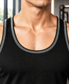 T.T. MenPremium Pure Cotton Gym Vest|Black