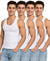 Hiflyers Men'S Cotton Spandex Vest (Pack of 4)