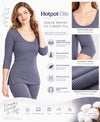T.T. Women Hotpot Elite 3/4Th Thermal Slip White-Navy -Grey(Pack Of 3)