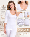 T.T. Women Hotpot Elite 3/4Th Thermal Slip Anthra - White (Pack Of 2)