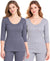 T.T. Women Hotpot Elite 3/4Th Thermal Slip Navy-Grey (Pack Of 2)