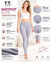 T.T. Women'S Hotpot Elite Premium Thermal Legging|Cotton Polyfill Sandwich Technology Fabric|Elasticated Waistband|Super Warm Winter Innerwear Trouser|Pack Of 3|White,Anthra Melange,Grey Melange