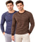 T.T. Men'S Hotpoot Designer Thermal|Fleece Fabric|Full Sleeve|Round Neck Super Warm Top|Pack Of 2|Brown,Anthra