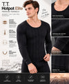 T.T. Men'S Hotpot Elite Premium Thermal Top|Cotton Polyfill Sandwich Technology Fabric|Full Sleeve|Round Neck|Super Warm Winter Innerwear|Pack Of 3|Grey Melange,Navy,Black