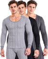T.T. Men'S Hotpot Elite Premium Thermal Top|Cotton Polyfill Sandwich Technology Fabric|Full Sleeve|Round Neck|Super Warm Winter Innerwear|Pack Of 3|Grey Melange,Anthra Melange,Black