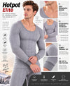 T.T. Men'S Hotpot Elite Premium Thermal Top|Cotton Polyfill Sandwich Technology Fabric|Full Sleeve|Round Neck|Super Warm Winter Innerwear|Pack Of 2|Grey Melange,Anthra Melange