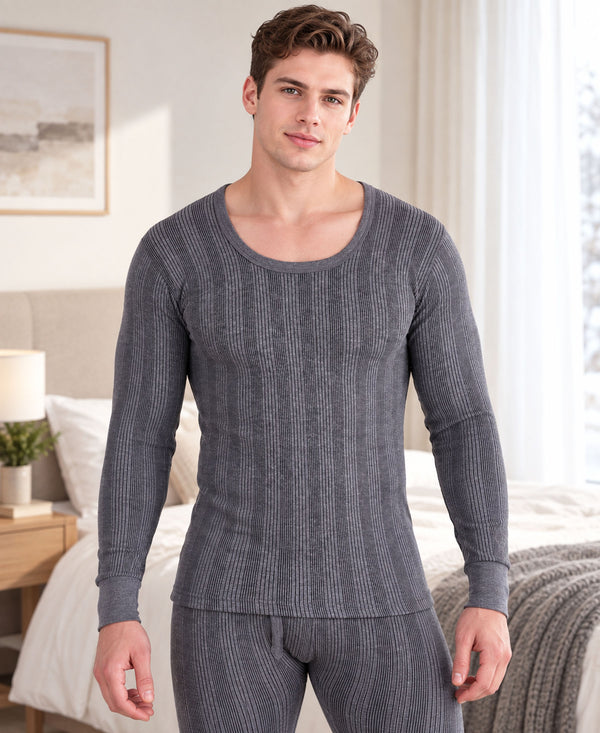 T.T. Men Hotpot Elite Top Thermal Anthra - White (Pack Of 2)