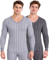 T.T. Men Top Thermal Anthra - Grey Melange (Pack Of 2)