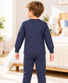 T.T. Unisex Baby Suit For Boys & Girls|Full Sleeve Button-Front Thermal Set|Soft & Comfortable Super Warm Kids Wear|Pack Of 2|Blue,Anthra