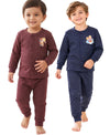T.T. Unisex Baby Suit For Boys & Girls|Full Sleeve Button-Front Thermal Set|Soft & Comfortable Super Warm Kids Wear|Pack Of 2|Brown,Blue