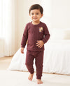 T.T. Unisex Baby Suit For Boys & Girls|Full Sleeve Button-Front Thermal Set|Soft & Comfortable Super Warm Kids Wear|Pack Of 2|Brown,Blue