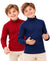 T.T. Boys & Girls |Slim Fit| Cotton Fleece |Full Sleeves|High Neck|Trendy Winter Wear|Dyed Top Pack Of 2-Blue-Red
