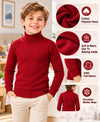 T.T. Boys & Girls |Slim Fit| Cotton Fleece |Full Sleeves|High Neck|Trendy Winter Wear|Dyed Top -Red