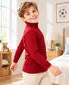 T.T. Boys & Girls |Slim Fit| Cotton Fleece |Full Sleeves|High Neck|Trendy Winter Wear|Dyed Top Pack Of 2-Red