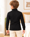 T.T. Boys & Girls |Slim Fit| Cotton Fleece |Full Sleeves|High Neck|Trendy Winter Wear|Dyed Top -Black