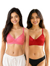 T.T. Women Desire Bra With Extra Strips PO2 Pink-Red
