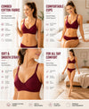 T.T. Women Desire Maroon Bra With Extra Strips