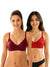 T.T. Women Desire Bra With Extra Strips PO2 Maroon-Red