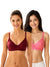 T.T. Women Desire Bra With Extra Strips PO2 Maroon-Pink