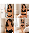T.T. Women Desire Black Bra With Extra Strips